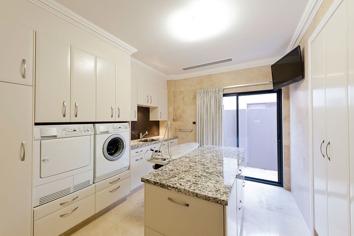 Custom Build South Perth Property showing well designed cupboard space.